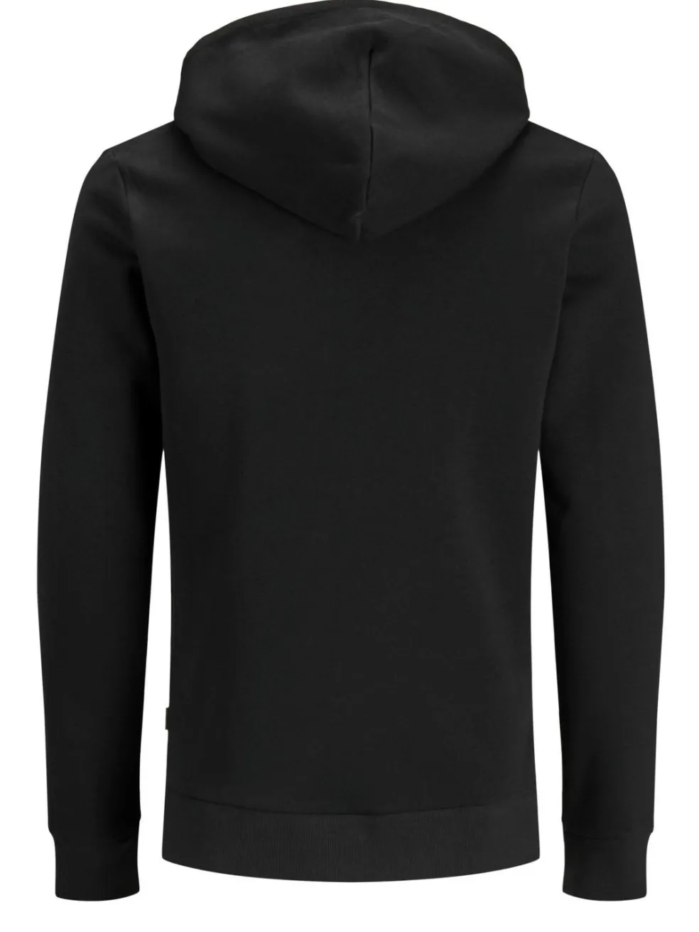 JACK & JONES Corp logo sweat hood regular fit, heren hoodie katoenmengsel met capuchon, zwart grote print