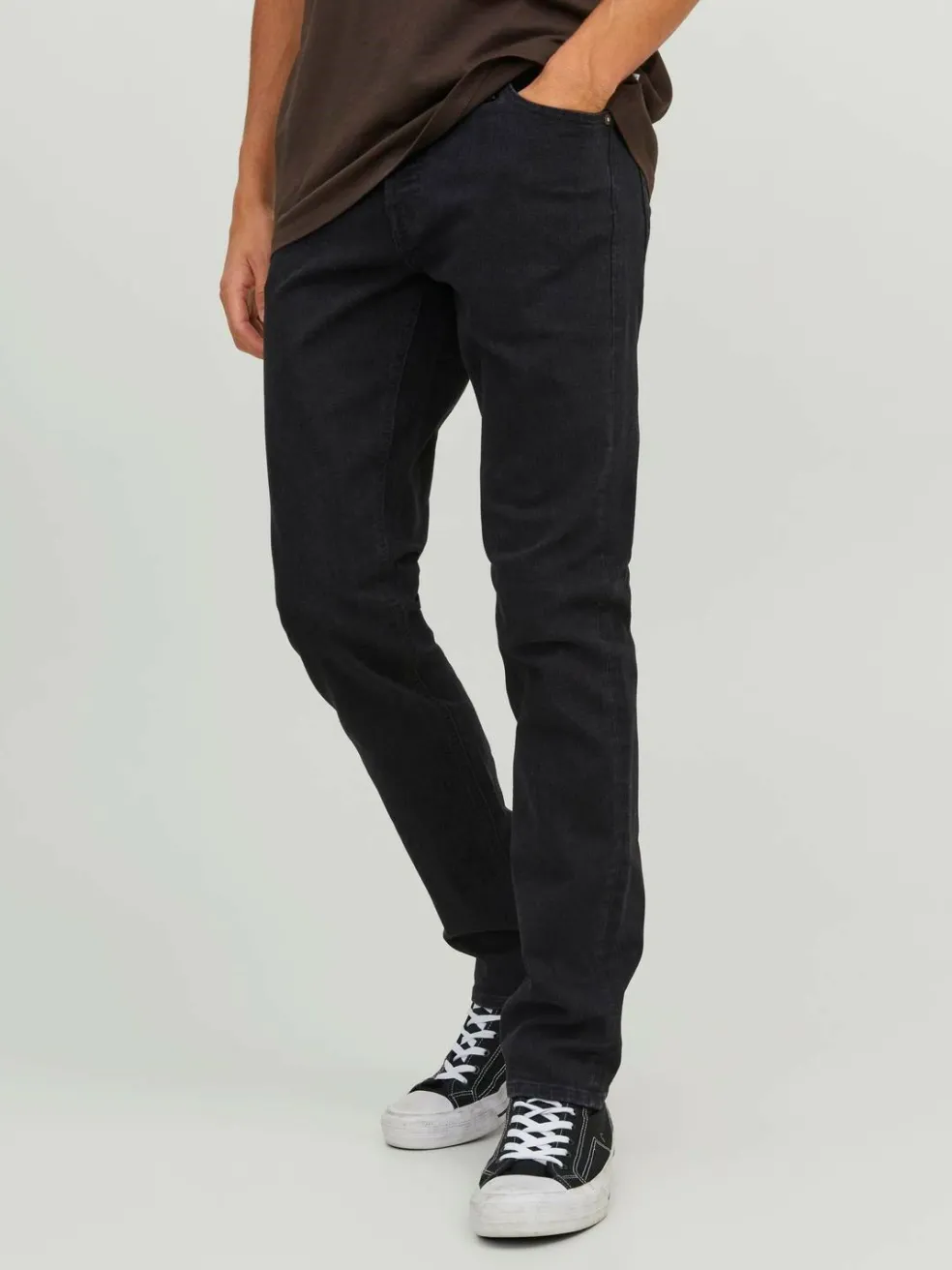 JACK & JONES Glenn Original loose fit, heren jeans, zwart denim