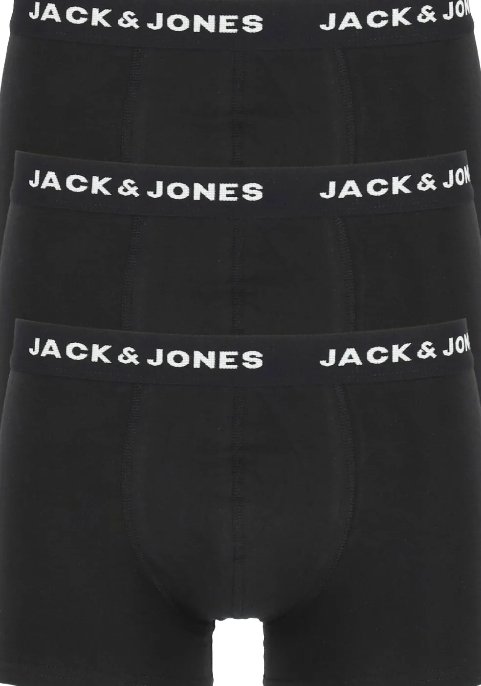 Jack & Jones heren boxers Jacanthony trunks (3-pack), zwart