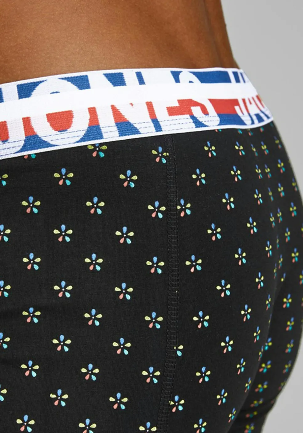 Jack & Jones heren boxers Jachenrik trunks (3-pack), blauw uni en dessin
