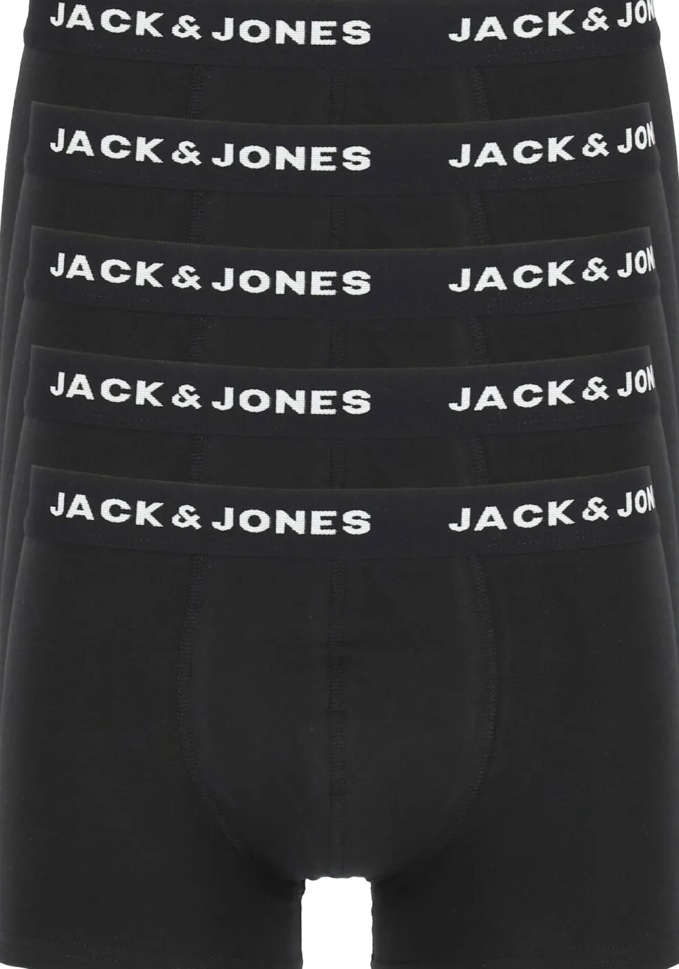 Jack & Jones heren boxers Jachuey trunks (5-pack), zwart