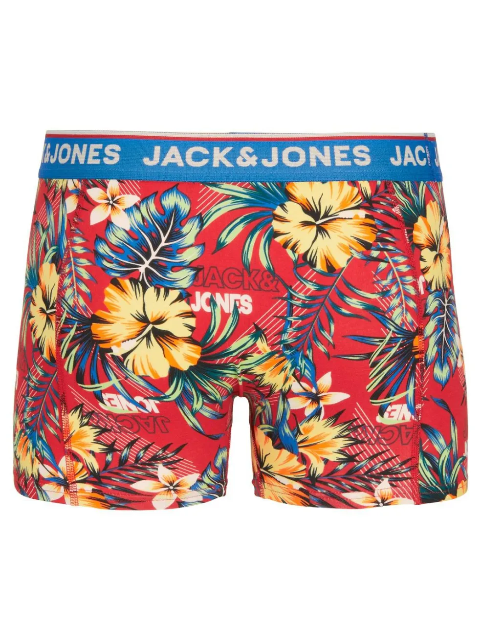 JACK & JONES Jacazores trunks (3-pack), heren boxers normale lengte, zwart, rood en blauw