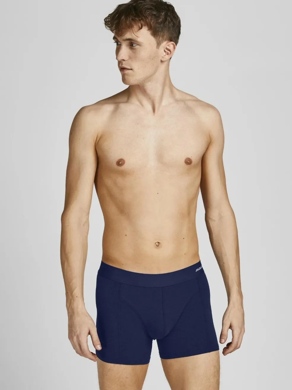 JACK & JONES Jacbasic bamboo trunks (3-pack), heren boxers normale lengte, groen, blauw, grijs en zwart