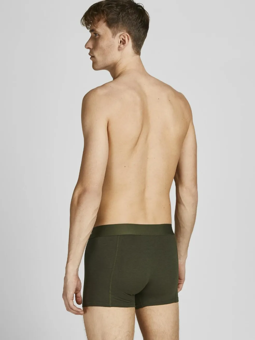 JACK & JONES Jacbasic bamboo trunks (3-pack), heren boxers normale lengte, groen, blauw, grijs en zwart