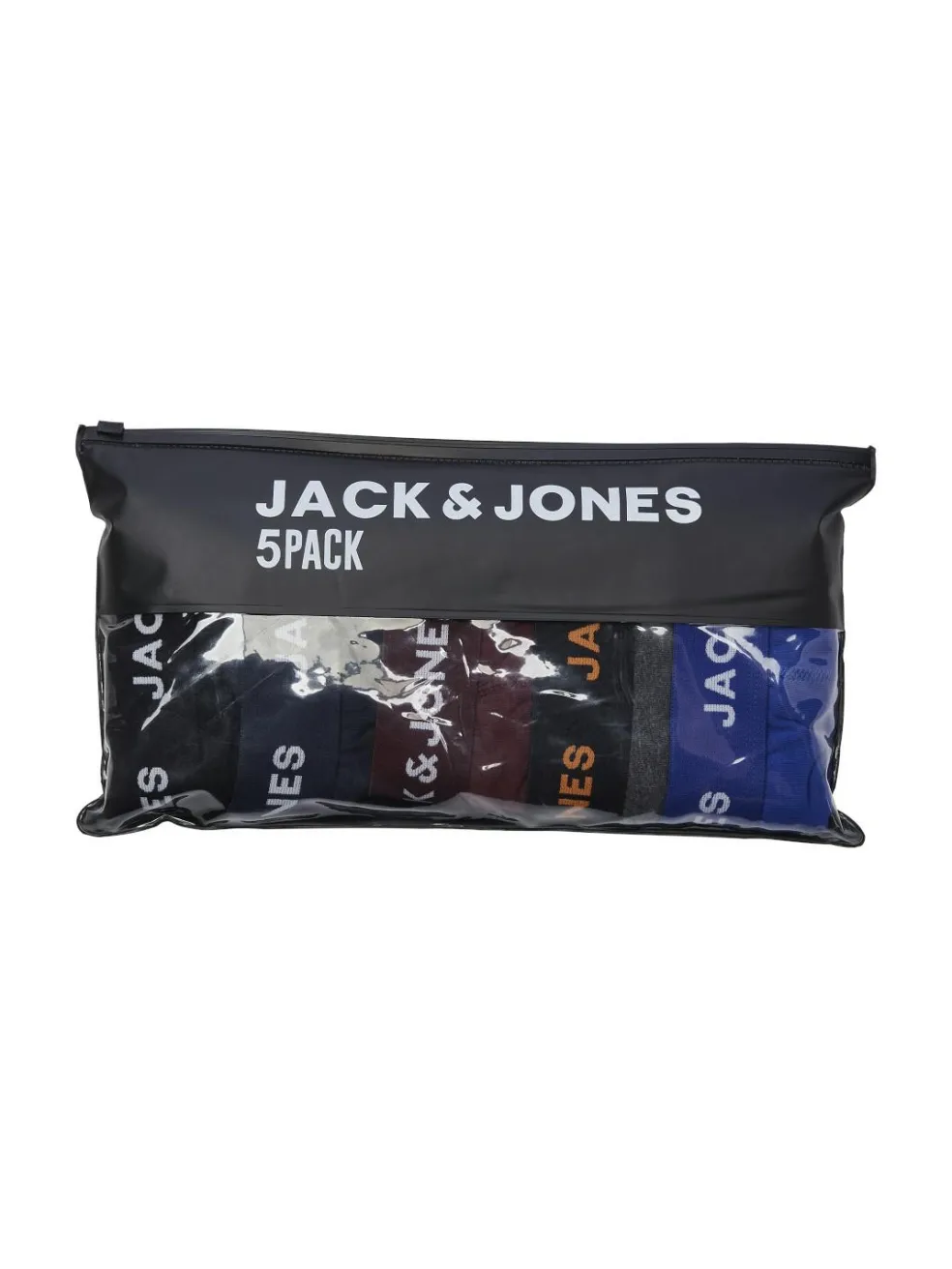JACK & JONES Jacblack friday trunks (5-pack), heren boxers normale lengte, zwart, blauw, donkerrood en grijs