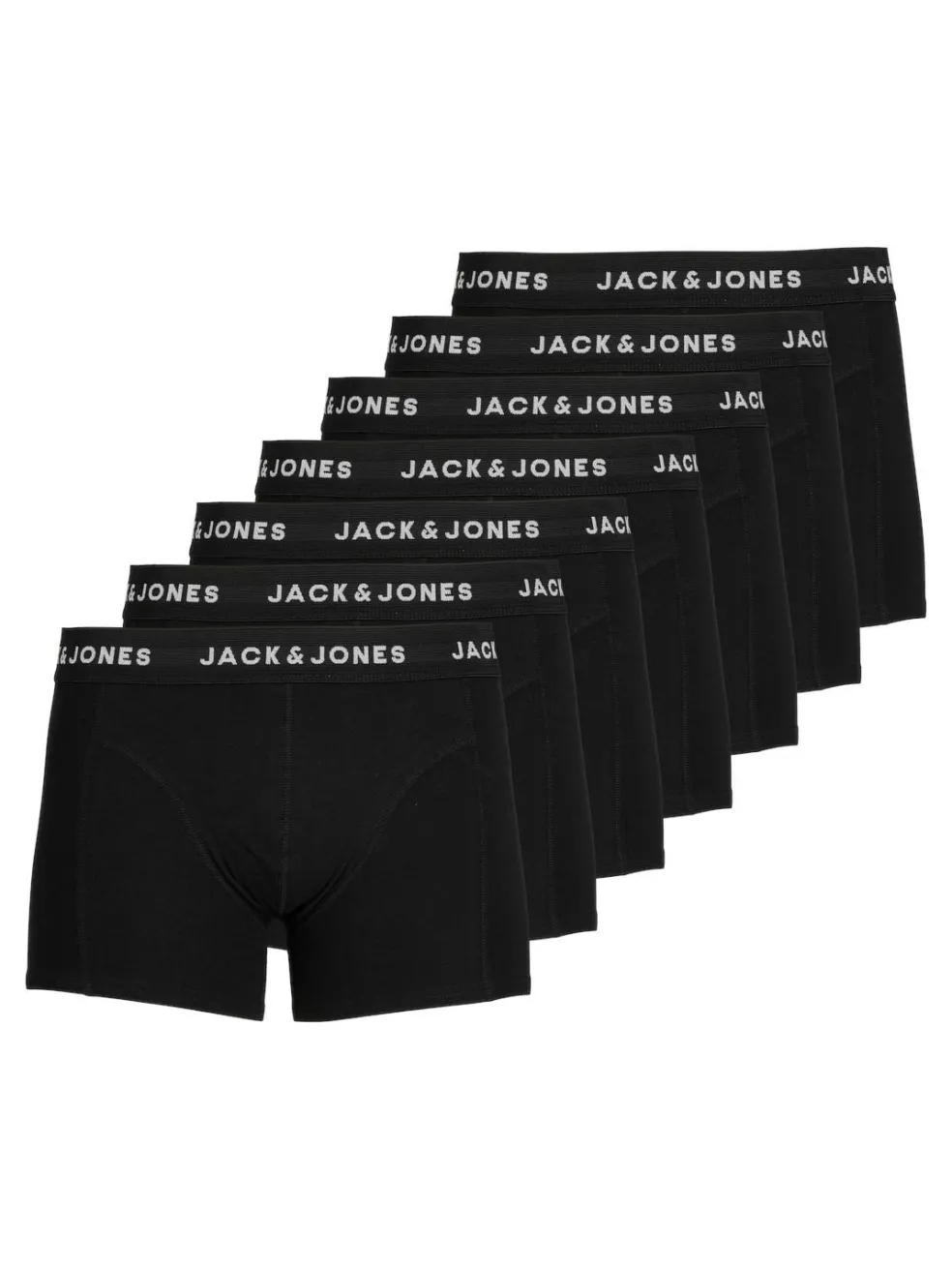 JACK & JONES Jachuey trunks (7-pack), heren boxers normale lengte, zwart