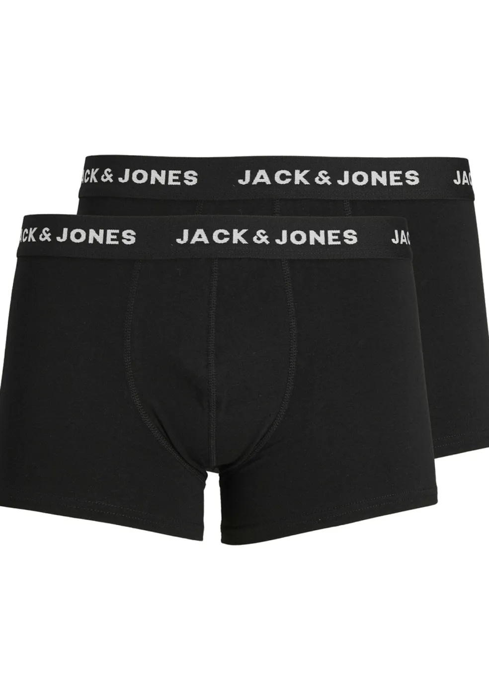 JACK & JONES Jacjon trunks (2-pack), heren boxers normale lengte, zwart