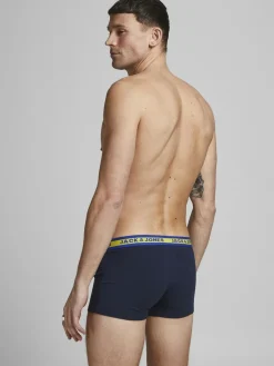 JACK & JONES Jacsolid trunks (10-pack), heren boxers normale lengte, zwart, groen, blauw, donkerrood en grijs