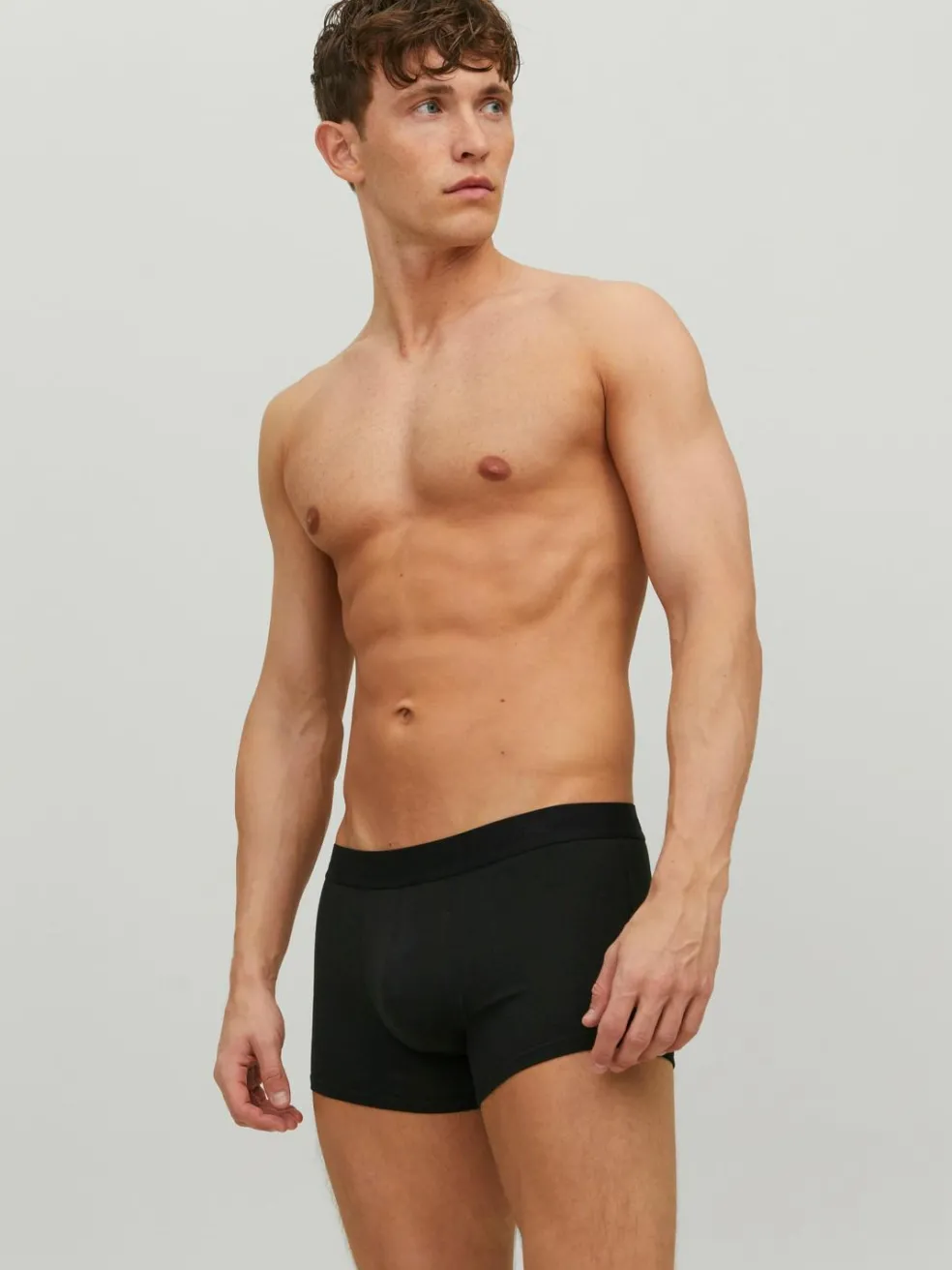 JACK & JONES Jacwaistband trunks (3-pack), heren boxers normale lengte, zwart