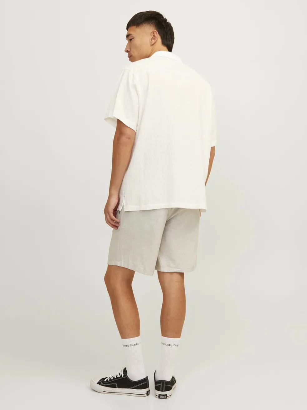 JACK & JONES Jaiden Summer Jogger Short loose fit, heren korte broek, beige melange