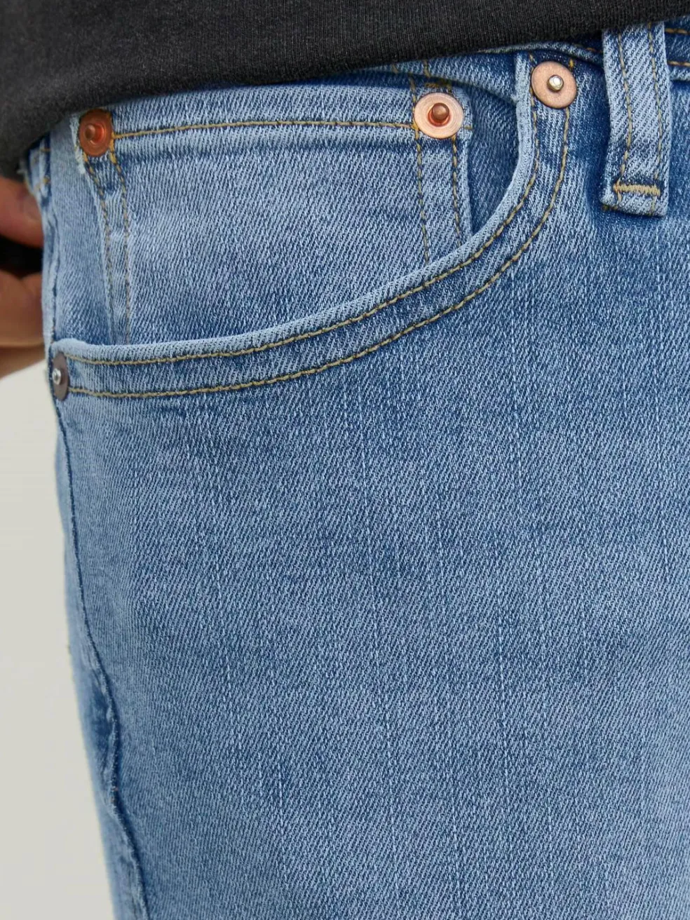 JACK & JONES Liam Original loose fit, heren jeans, denimblauw