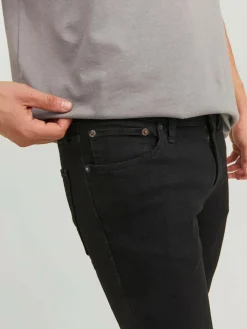 JACK & JONES Liam Original loose fit, heren jeans, zwart denim