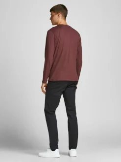 JACK & JONES Marco Bowie Black loose fit, heren chino, zwart