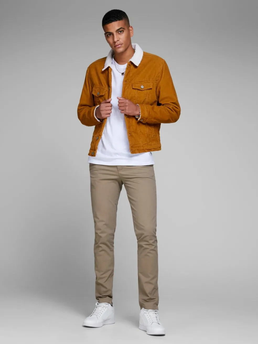 JACK & JONES Marco Bowie loose fit, heren chino, beige