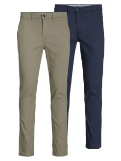 JACK & JONES Marco Dave Pk loose fit, heren chino, beige blauw