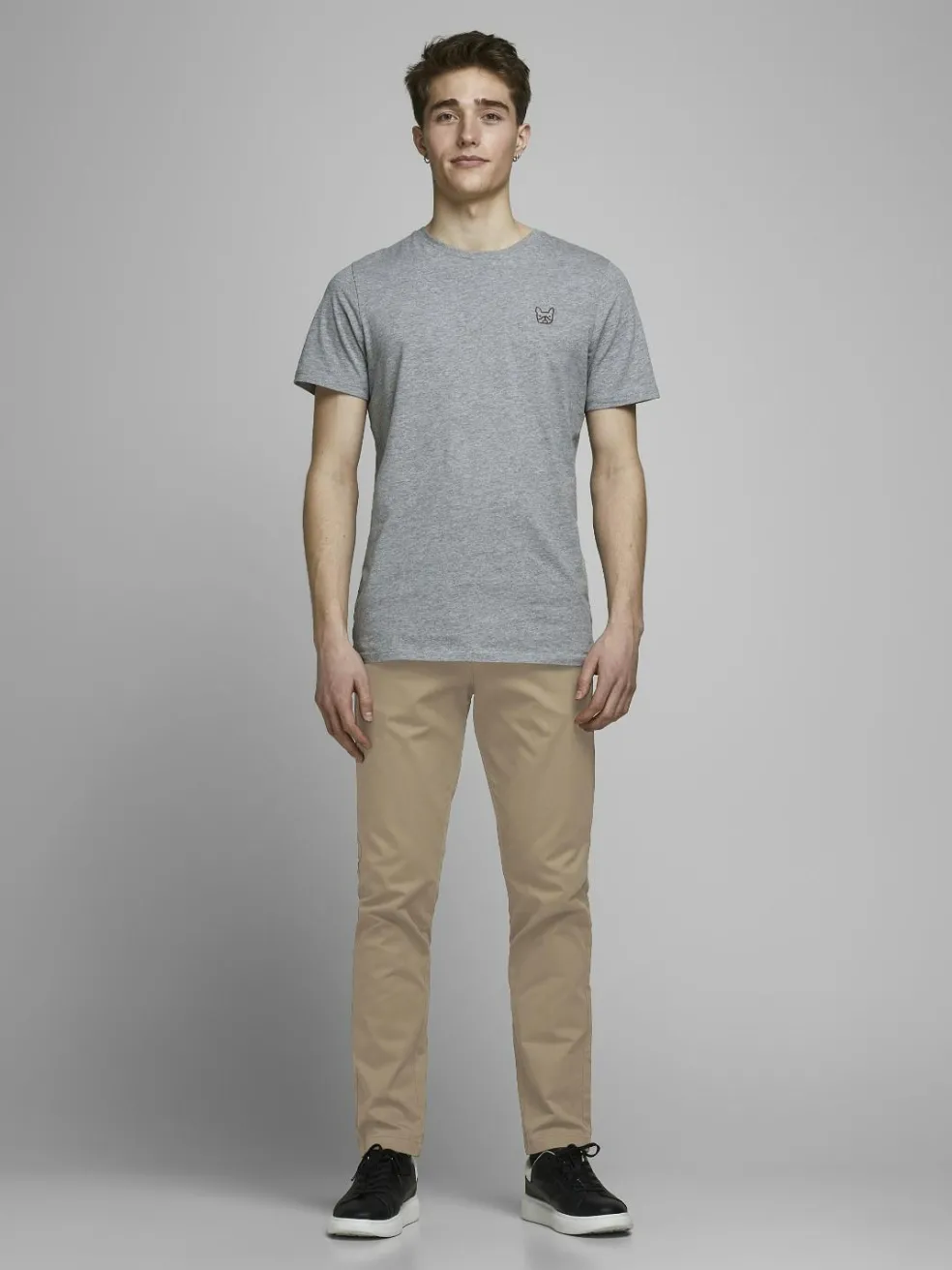 JACK & JONES Marco Dave Pk loose fit, heren chino, beige blauw