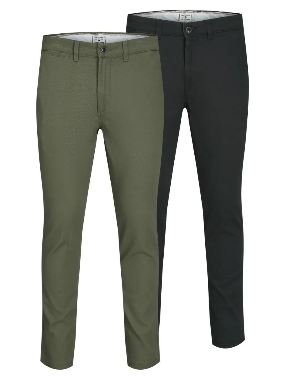 JACK & JONES Marco Dave Pk loose fit, heren chino, zwart olijfgroen