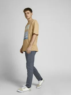 JACK & JONES Marco Fury Faded Denim loose fit, heren chino, licht denim