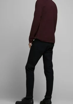 JACK & JONES slim fit trui katoen, O-hals, bordeaux rood