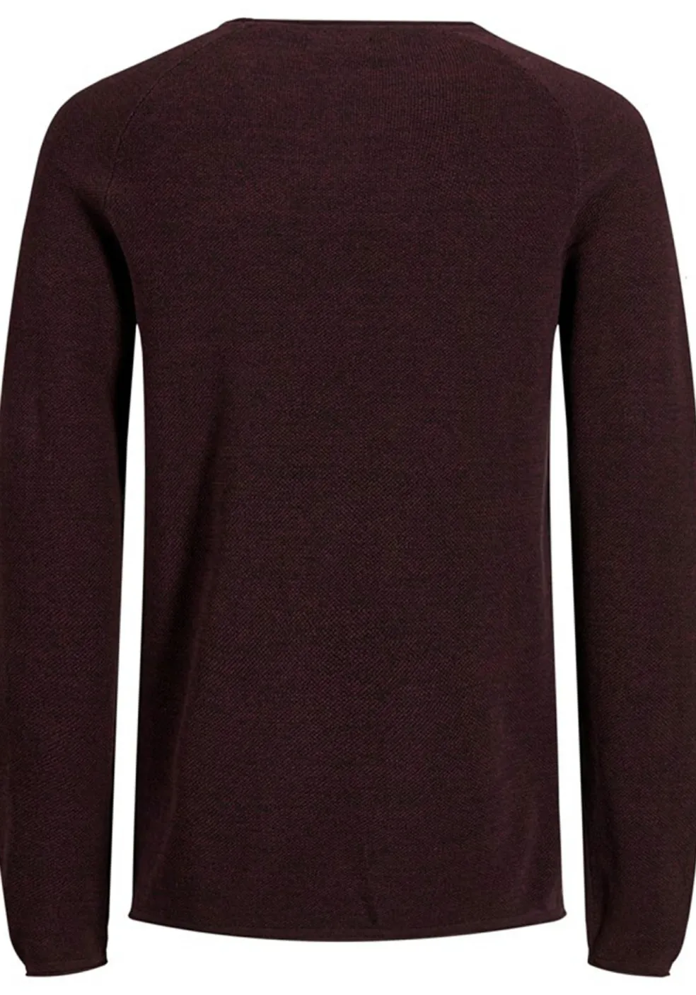 JACK & JONES slim fit trui katoen, O-hals, bordeaux rood