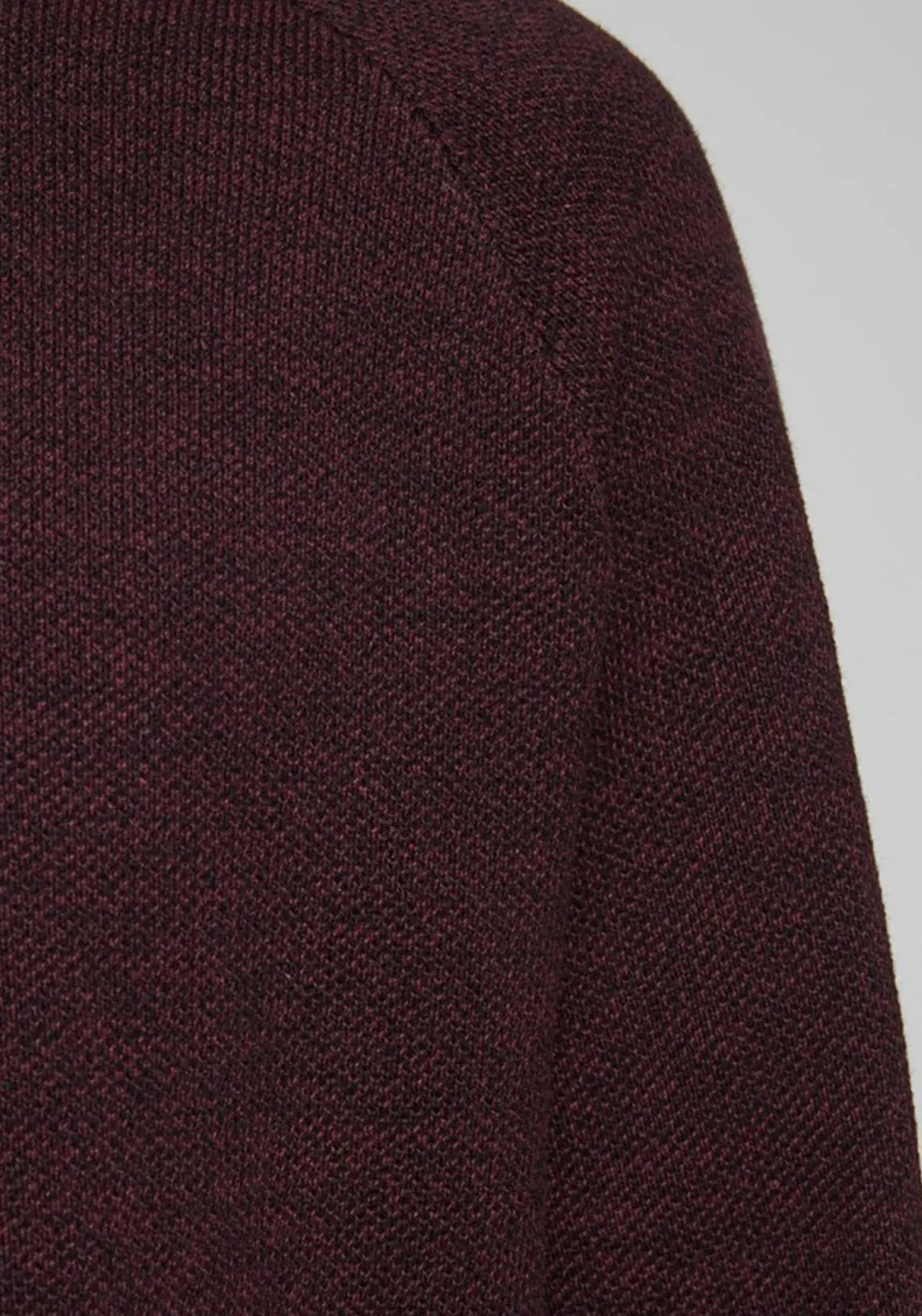 JACK & JONES slim fit trui katoen, O-hals, bordeaux rood