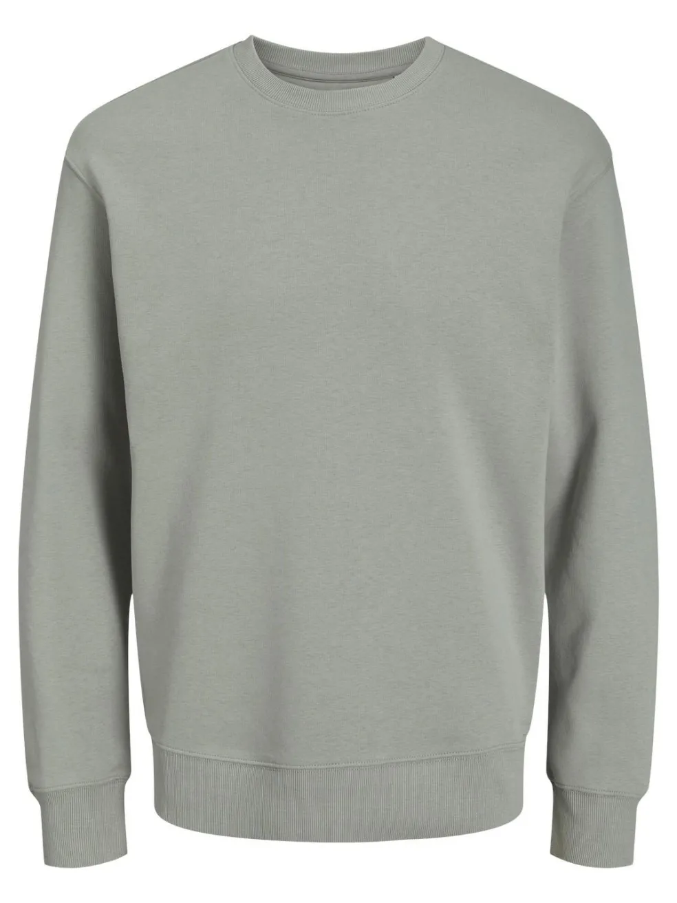JACK & JONES Star basic sweat crew neck regular fit, heren sweatshirt katoenmengsel met O-hals, grijs