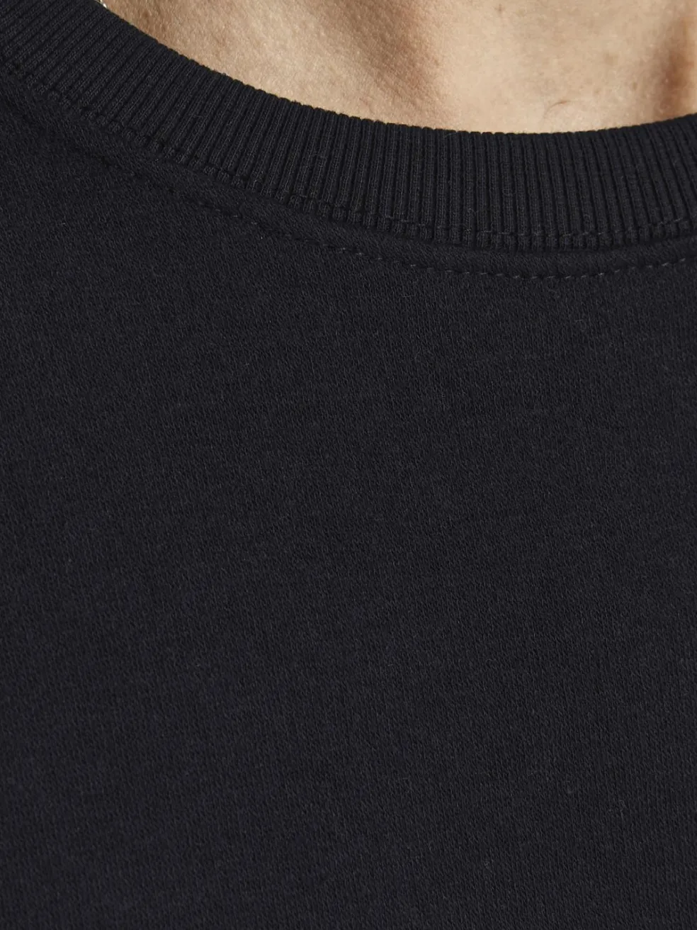 JACK & JONES Star basic sweat crew neck regular fit, heren sweatshirt katoenmengsel met O-hals, zwart