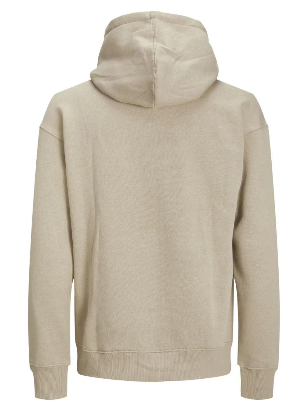 JACK & JONES Star basic sweat hood regular fit, heren hoodie katoenmengsel met capuchon, beige