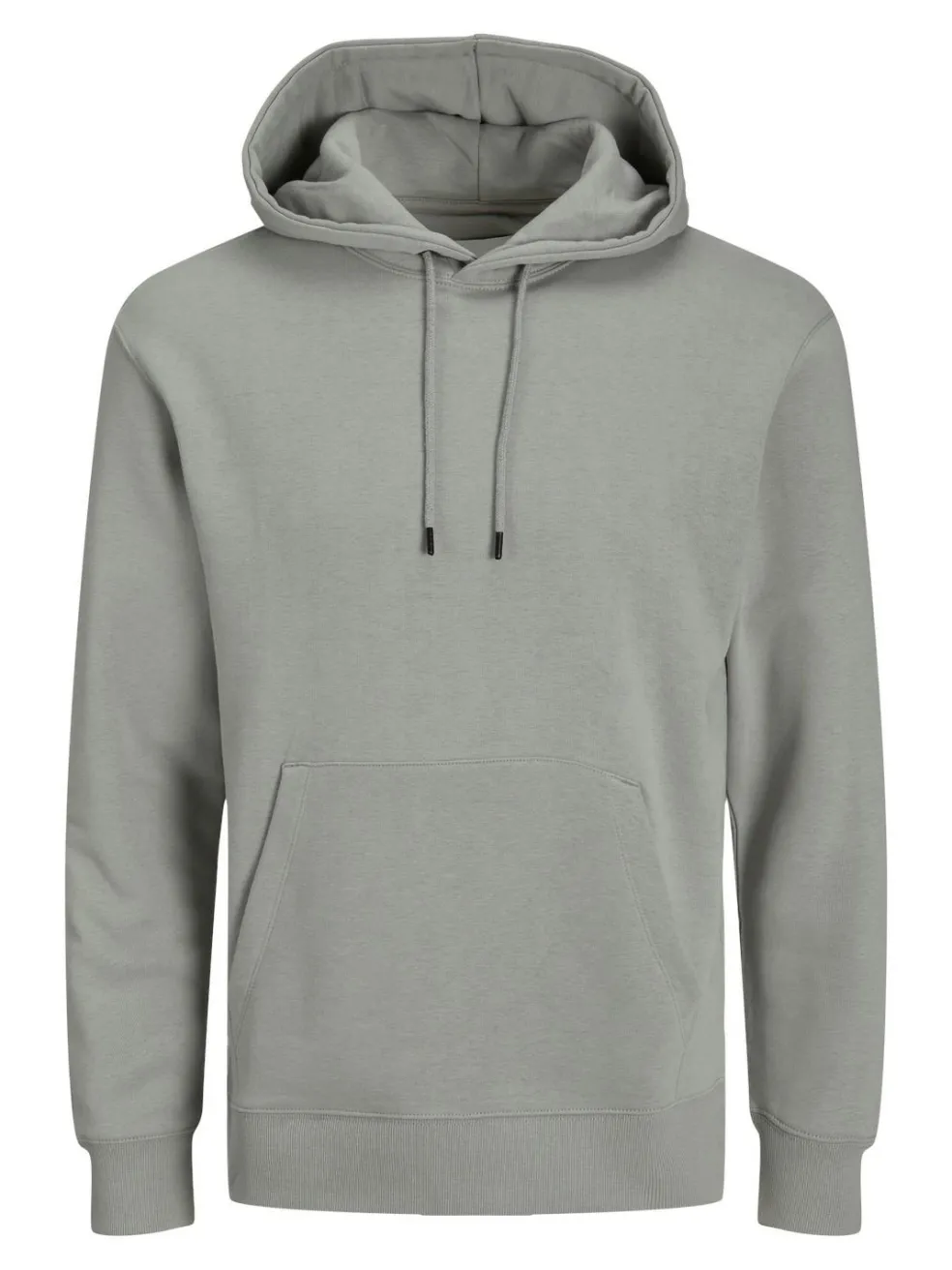 JACK & JONES Star basic sweat hood regular fit, heren hoodie katoenmengsel met capuchon, grijs