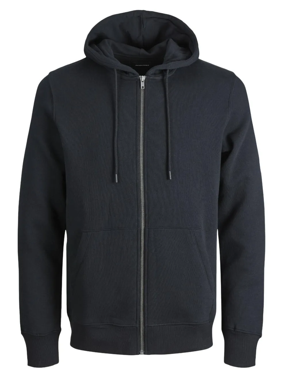 JACK & JONES Star basic sweat zip hood regular fit, heren sweatvest katoenmengsel met capuchon, zwart