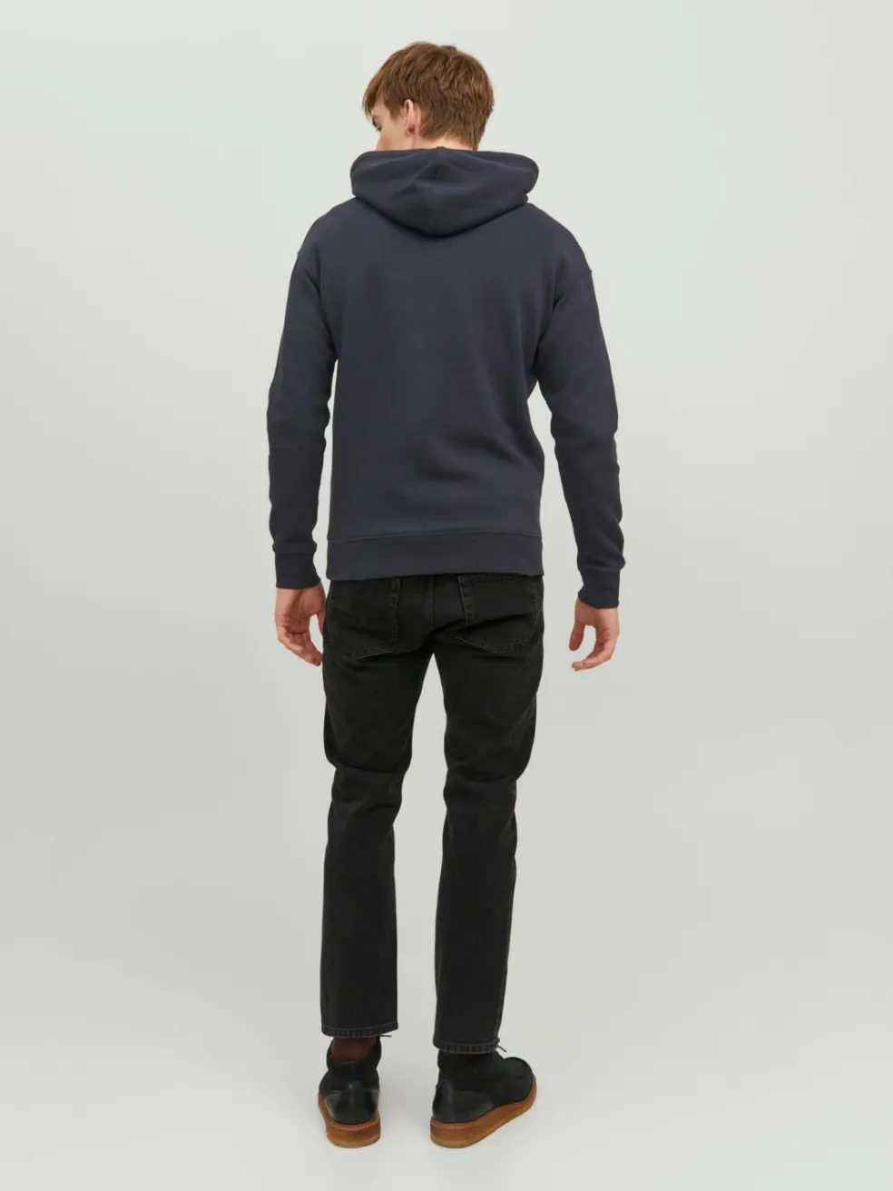 JACK & JONES Star jj sweat hood regular fit, heren hoodie katoenmengsel met capuchon, blauw blauw