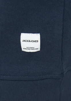 JACK & JONES sweatshirt katoen, O-hals, donkerblauw