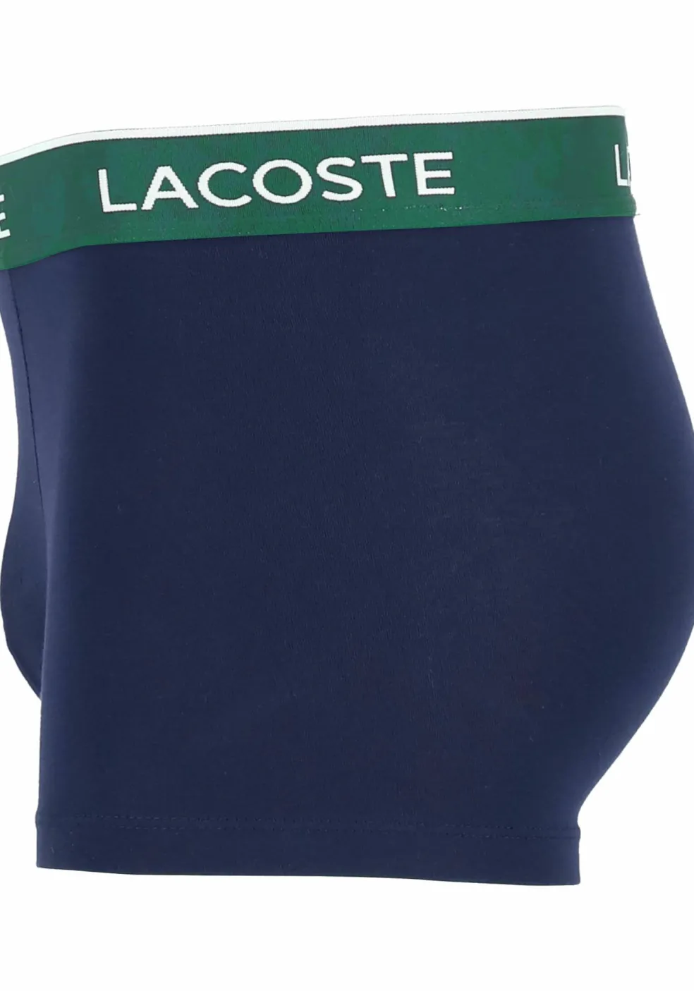 Lacoste Boxer Trunks (3-pack), heren boxers kort, blauw met gekleurde tailleband