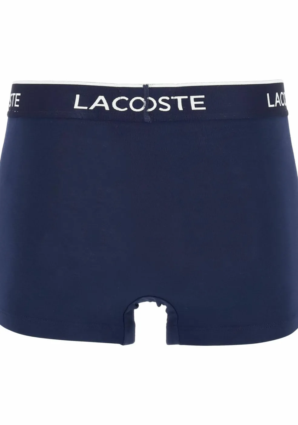 Lacoste Boxer Trunks (3-pack), heren boxers kort, blauw met gekleurde tailleband
