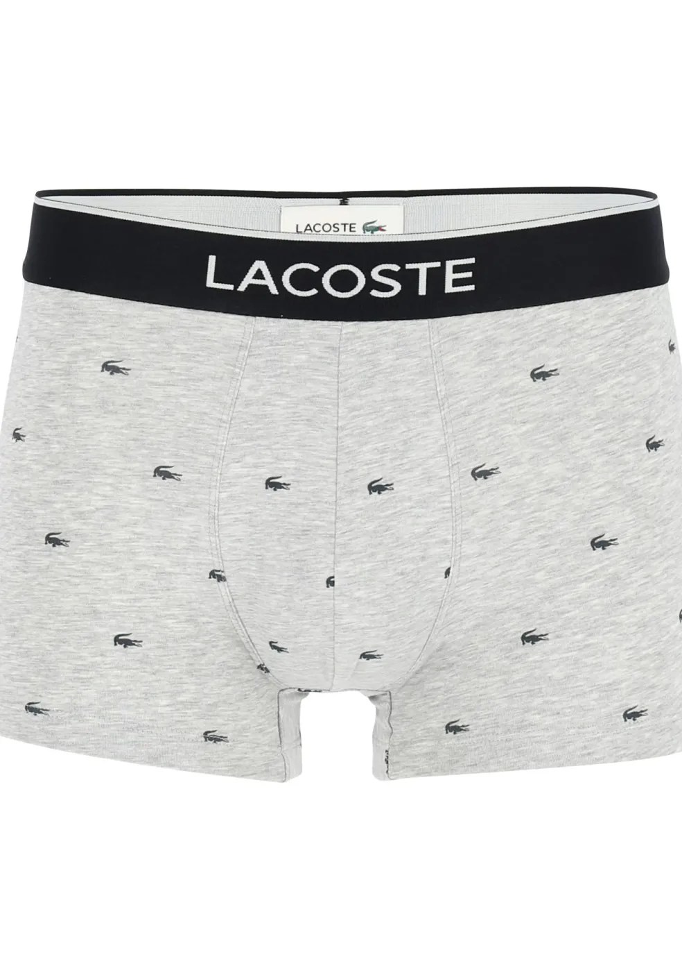 Lacoste Boxer Trunks (3-pack), heren boxers kort, grijs en antraciet met logo en uni zwart