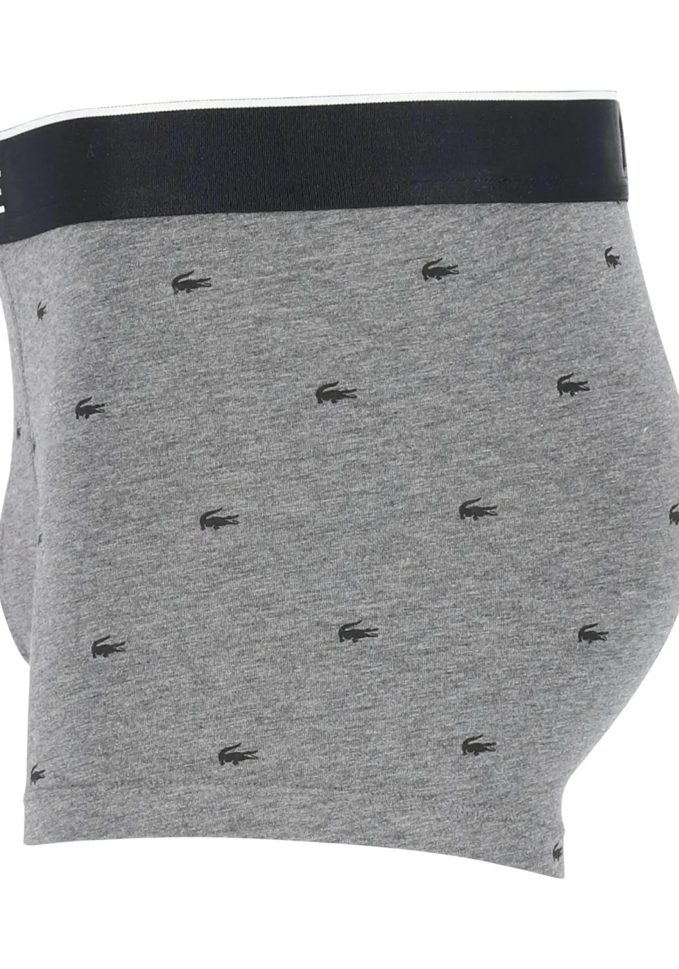 Lacoste Boxer Trunks (3-pack), heren boxers kort, grijs en antraciet met logo en uni zwart