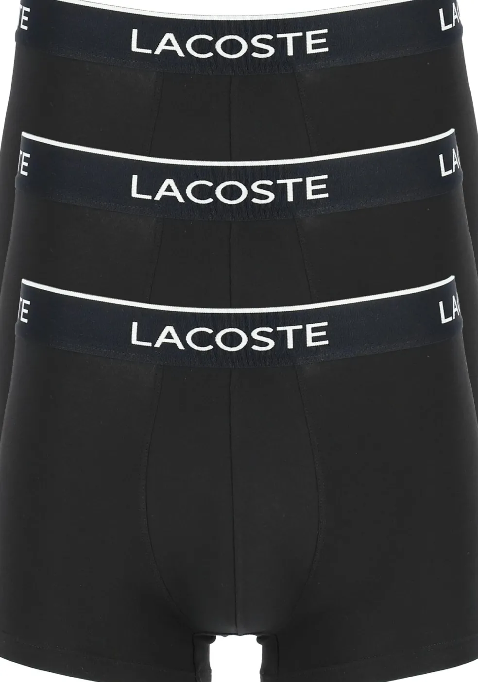Lacoste Boxer Trunks (3-pack), heren boxers kort, zwart