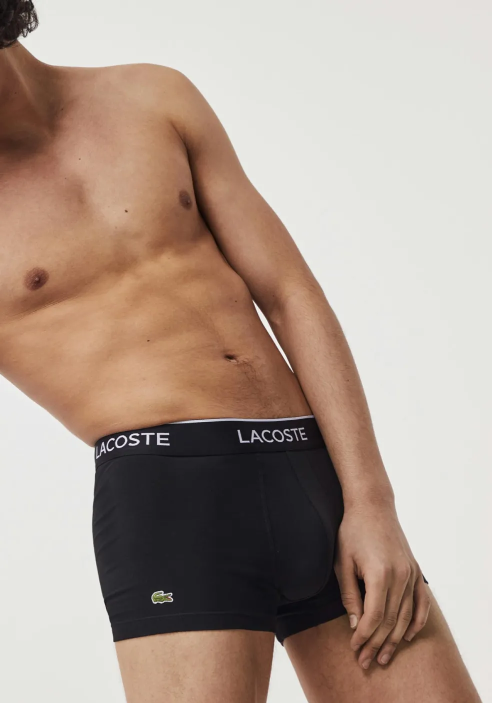 Lacoste Boxer Trunks (3-pack), heren boxers kort, zwart