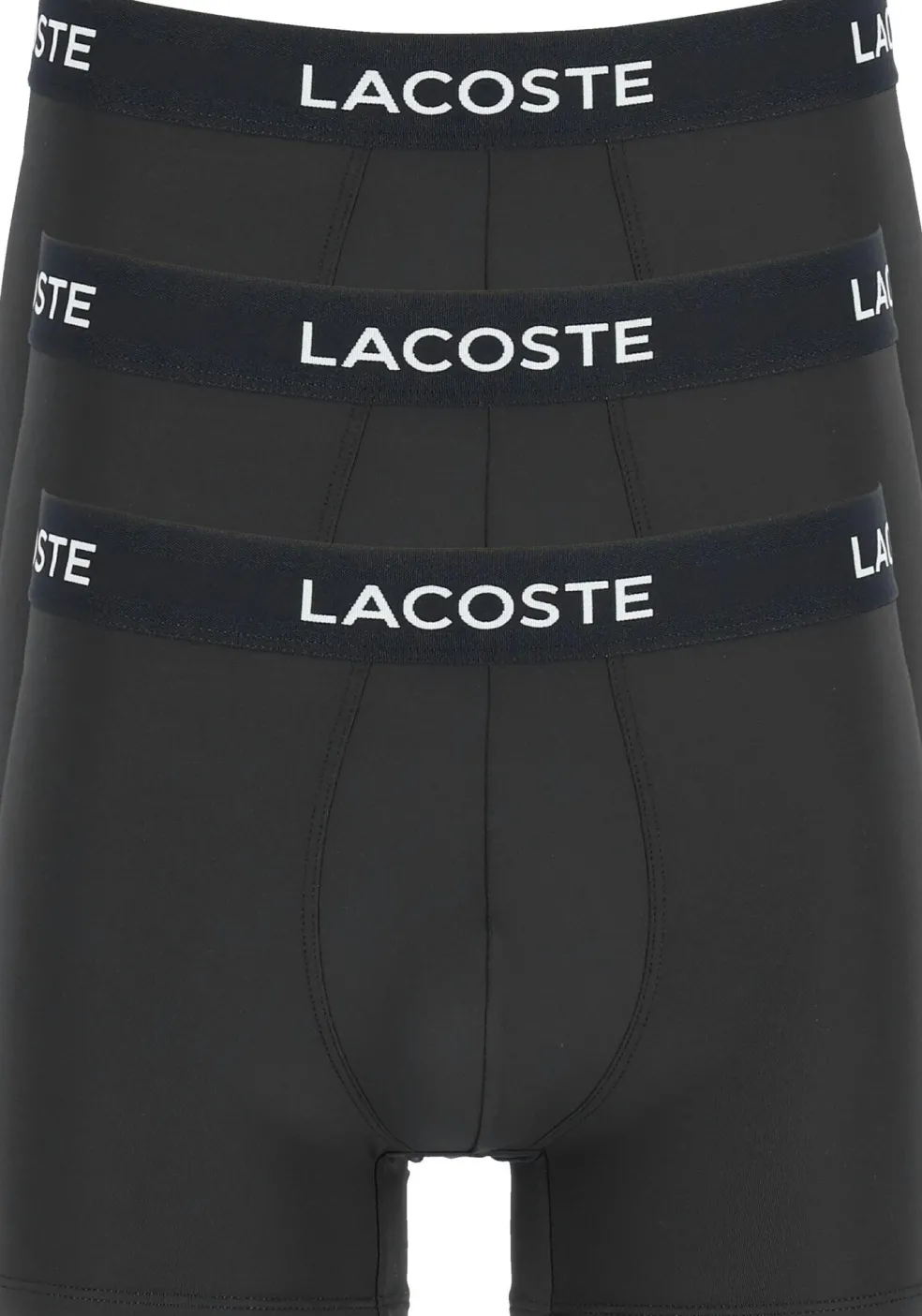 Lacoste Boxer Trunks (3-pack), heren boxers microfiber kort, zwart