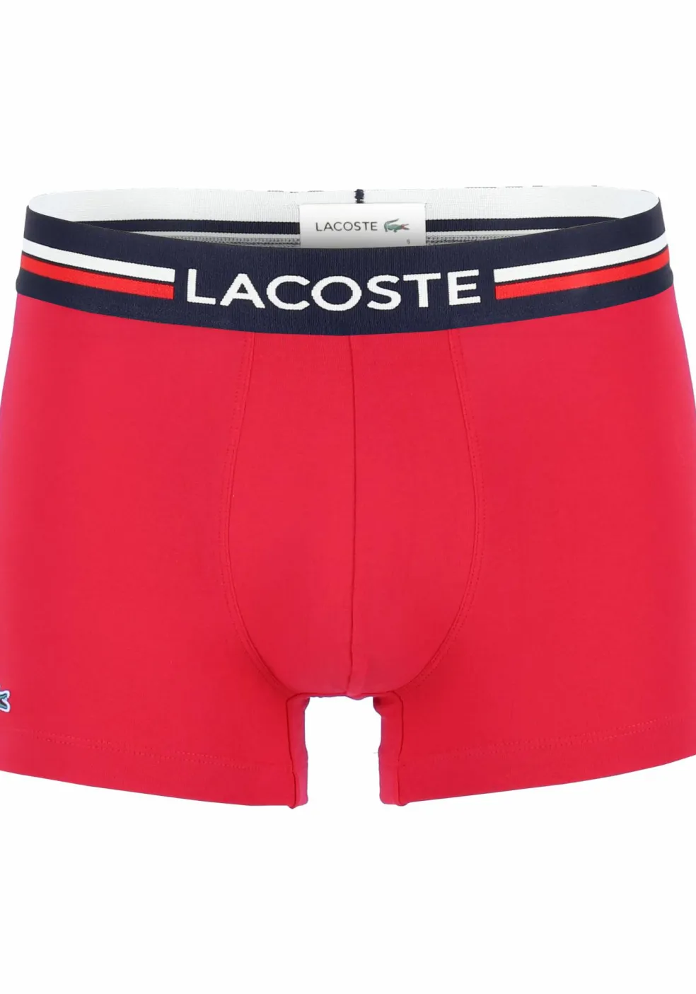 Lacoste Boxer Trunks (3-pack), heren boxers kort, rood, grijs en blauw