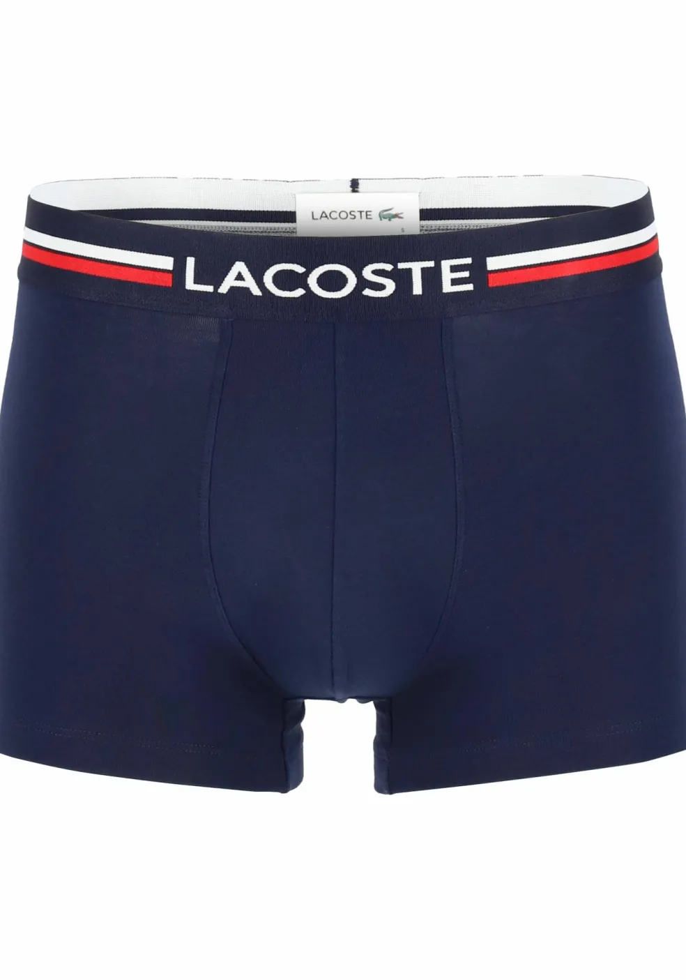 Lacoste Boxer Trunks (3-pack), heren boxers kort, rood, grijs en blauw