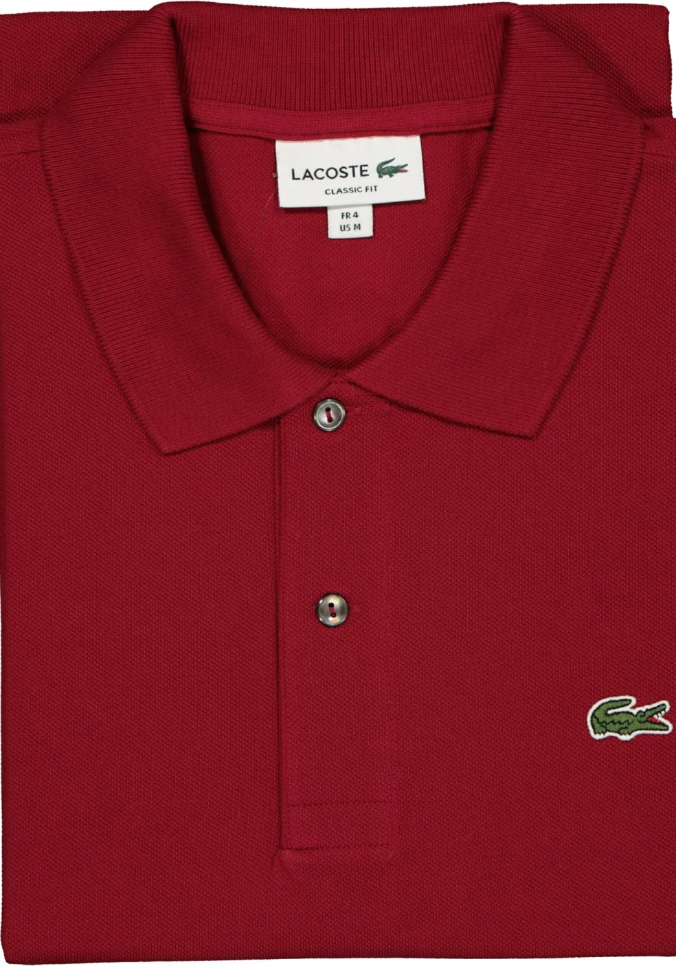 Lacoste Classic Fit polo, bordeaux rood