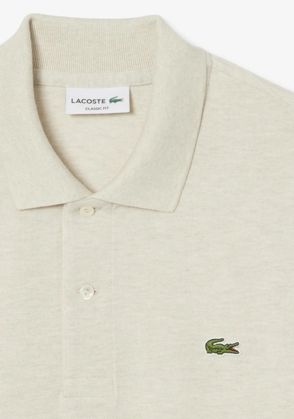 Lacoste Classic Fit polo, grijs beige