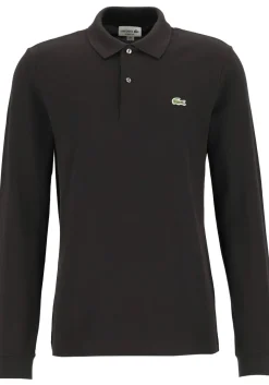 Lacoste Classic Fit polo lange mouw, zwart
