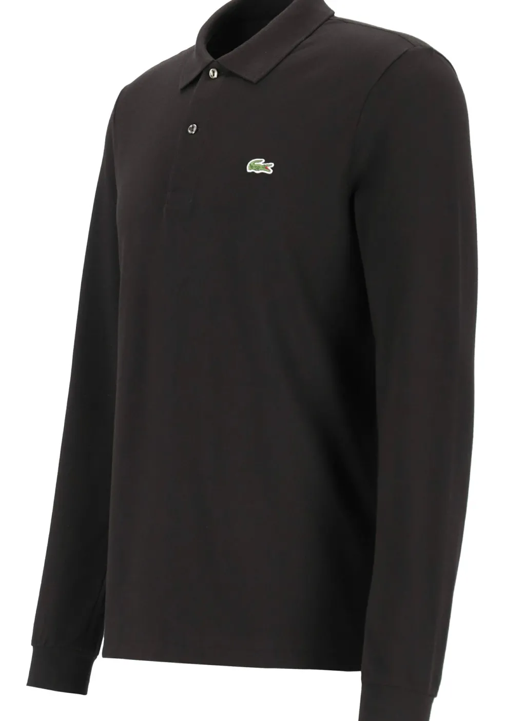 Lacoste Classic Fit polo lange mouw, zwart