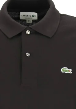 Lacoste Classic Fit polo lange mouw, zwart