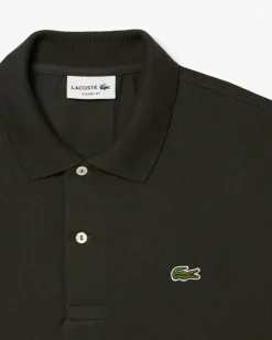 Lacoste Classic Fit polo lange mouw, diep donkergroen