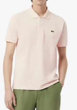 Lacoste Classic Fit polo, licht zalmroze