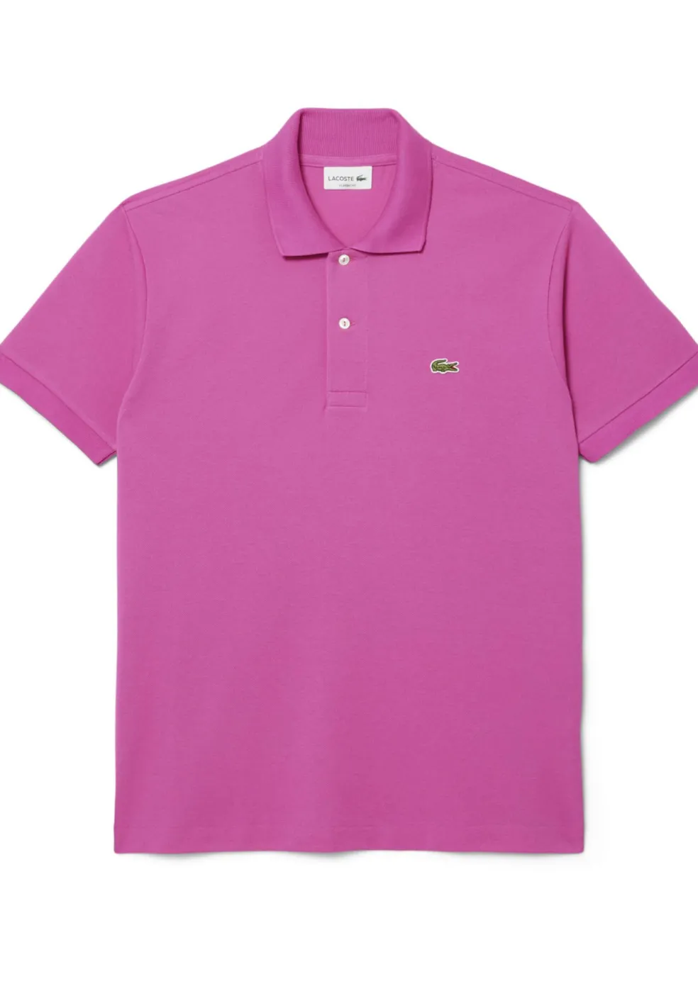 Lacoste Classic Fit polo, malva fuchsia roze