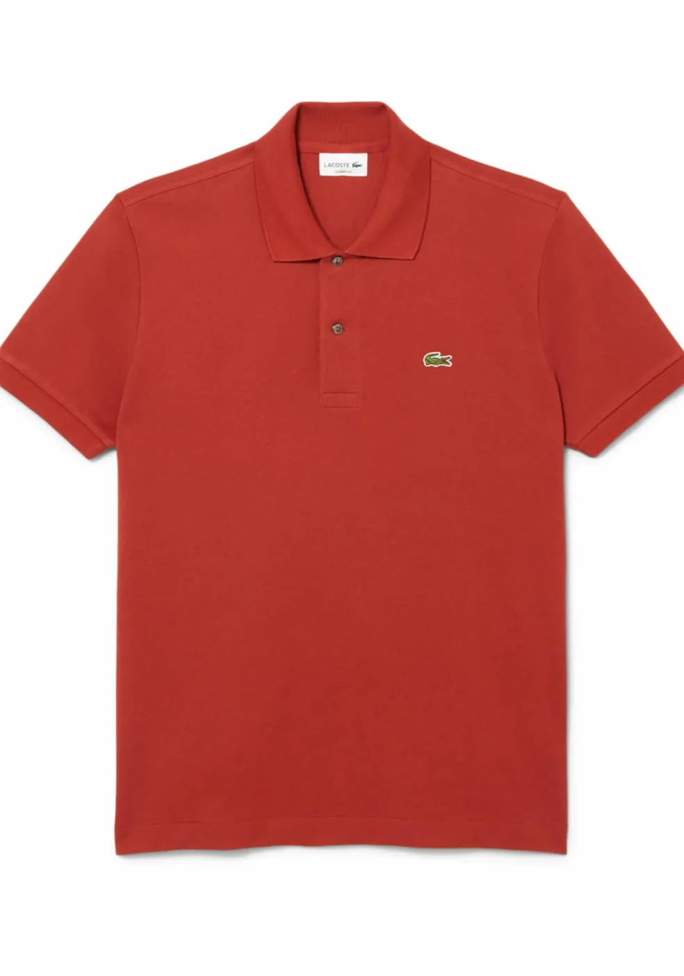 Lacoste Classic Fit polo, roodbruin